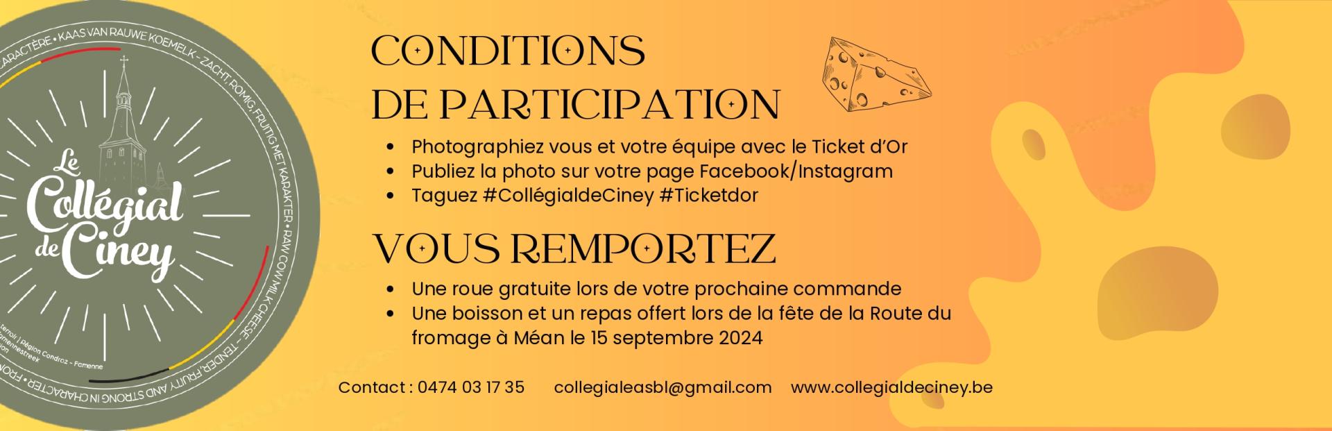 Ticket d or collegial de ciney 1